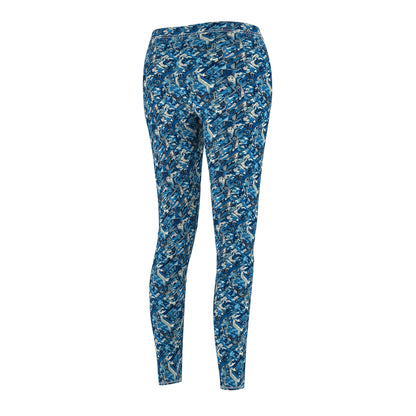 Tech Urban Camo Tech-Forward Streetwear With a Futuristic Military Edge Women's Cut & Sew Casual Leggings - 8404 Design-39