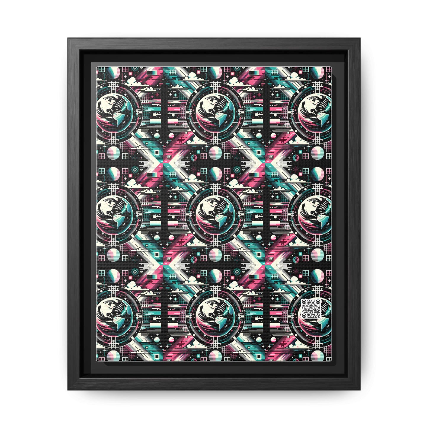 Digital Artistry Digital-native Streetwear Matte Canvas, Framed (multi-color) - 8404 Design-62 B