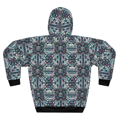 Digital Renaissance Tech-Forward Maximalism Pullover Hoodie - 8404 Design-44
