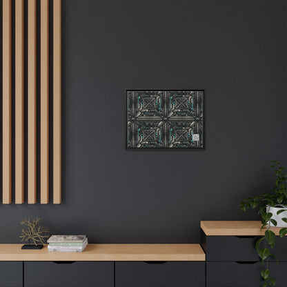 Tech Noir Futuristic Tech Aesthetic with a Dark Twist Matte Canvas, Framed (multi-color) - 8404 Design-59 A