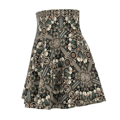 Cyber Garden Party Tech Garden Extravaganza Women's Skater Skirt - 8404 Design-66