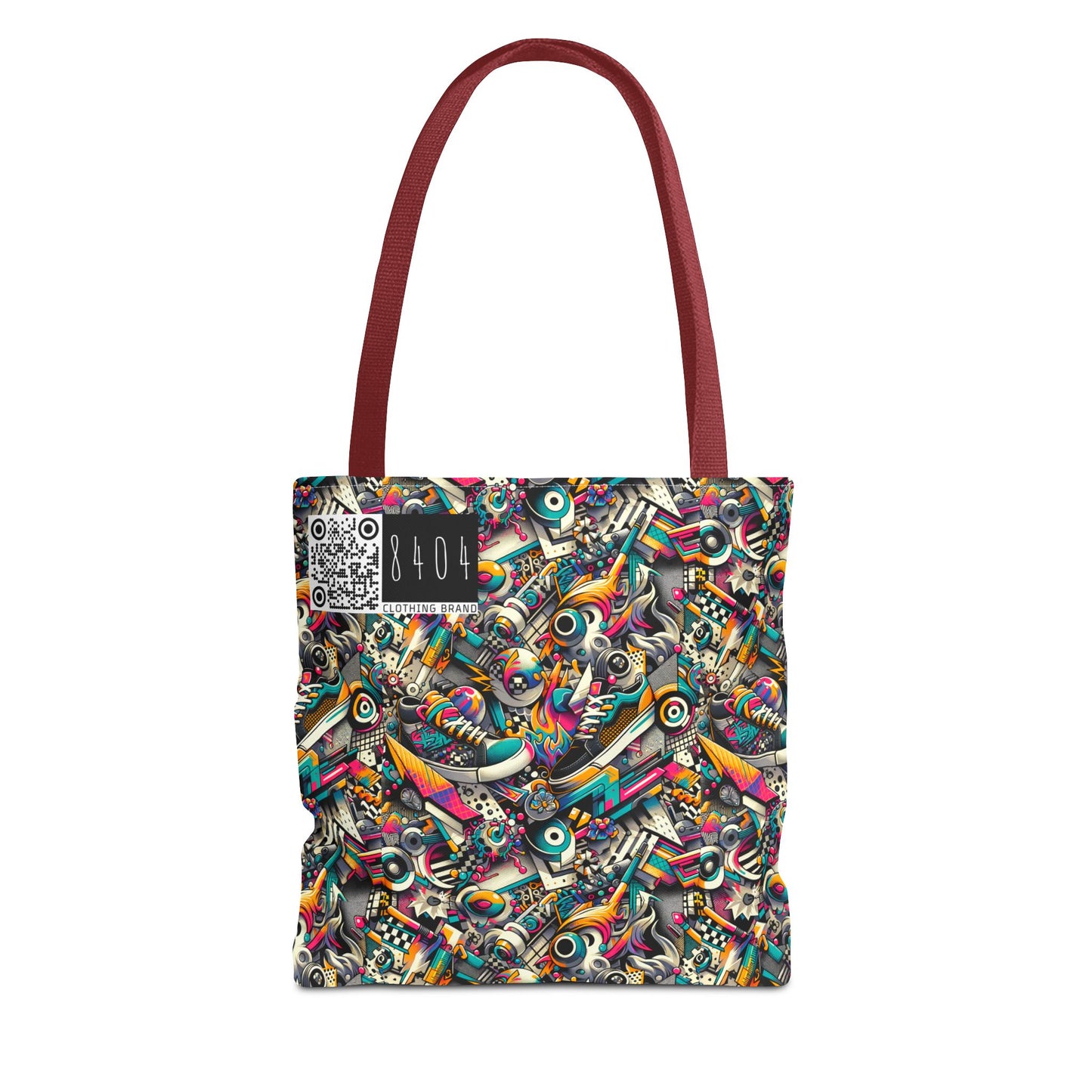 Urban Graffiti Fusion Eclectic Street Art Meets Modern Tech Culture Tote Bag - 8404 Design-55