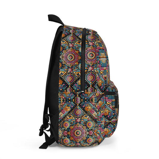 Cultural Fusion Tech Blend of Cultural Heritage With Tech-Inspired Elements Backpack - 8404 Design-58