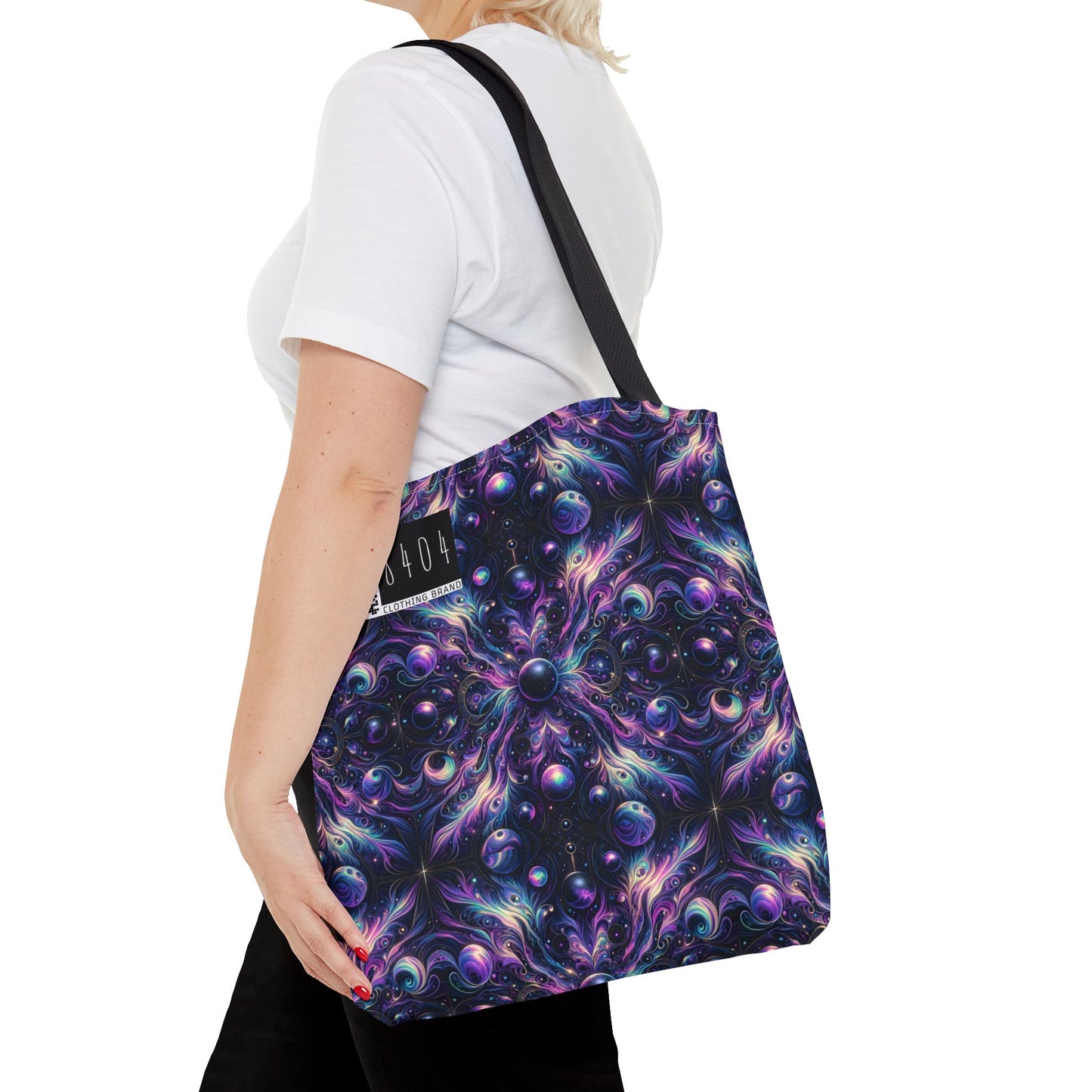 Galactic Hues Tech-Forward Cosmic Fusion Tote Bag - 8404 Design-41