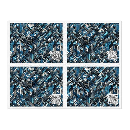 Tech Urban Camo Tech-Forward Streetwear With a Futuristic Military Edge Sticker Sheets - 8404 Design-65