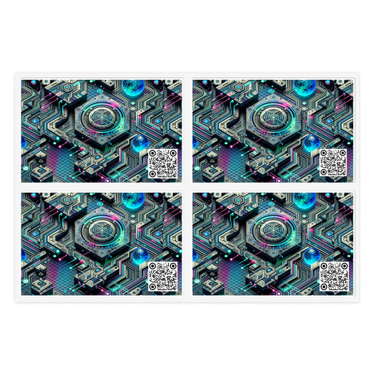 Tech-Infused Futurism Sleek Tech Edge Sticker Sheets - 8404 Design-46