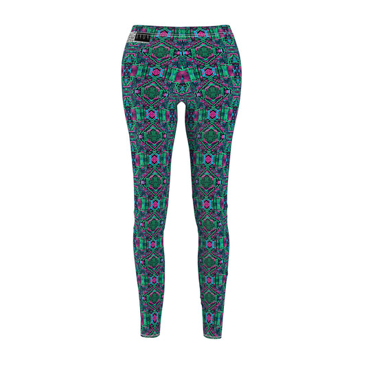 Digital Glitch Vibes Tech-Inspired Streetwear Women's Cut & Sew Casual Leggings - 8404 Design-71