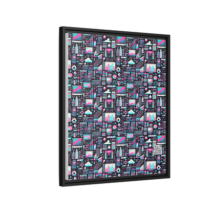 Digital Rebellion Youthful Streetwear with a Rebellious Digital Twist Matte Canvas, Framed (multi-color) - 8404 Design-71 B