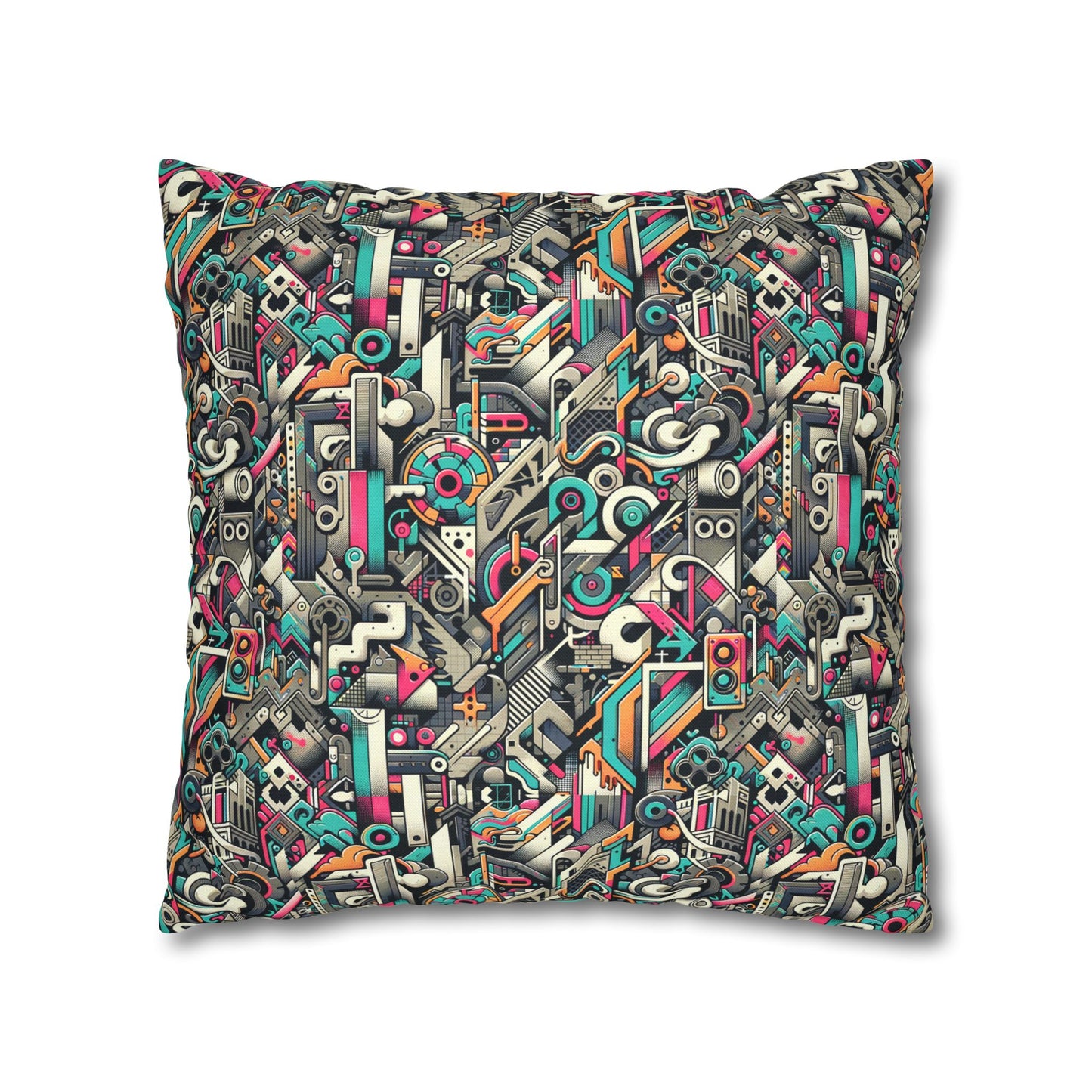 Digital Street Art Urban Street Style Spun Polyester Square Pillowcase - 8404 Design-74