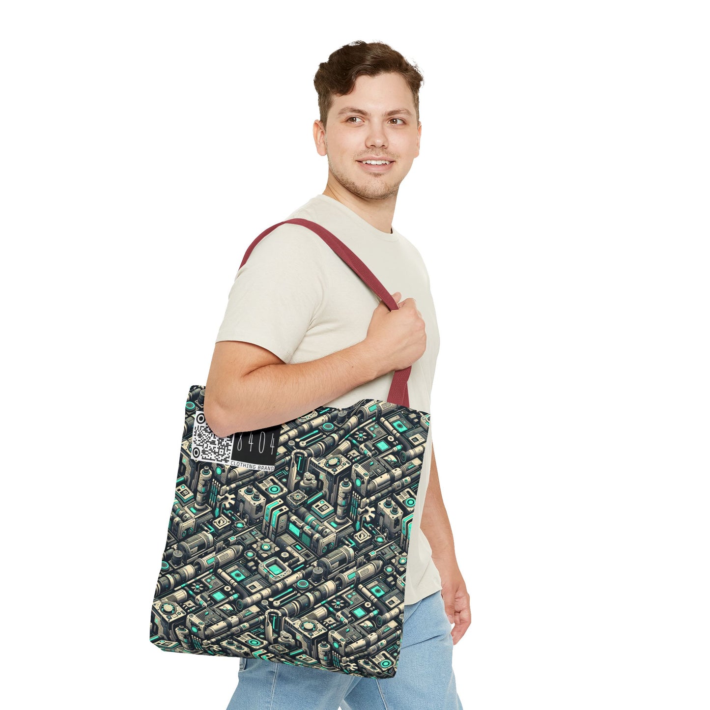 Tech Utility Fusion Modern Tech Streetwear Tote Bag - 8404 Design-49