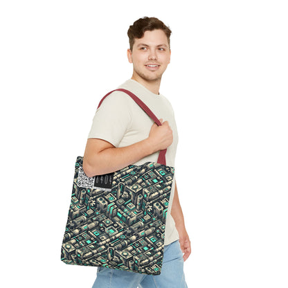 Tech Utility Fusion Modern Tech Streetwear Tote Bag - 8404 Design-49