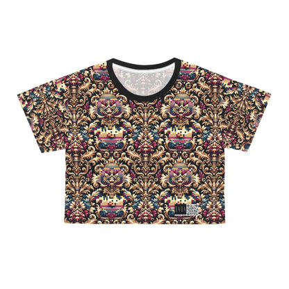 Digital Renaissance Modern Baroque Fusion Crop Tee - 8404 Design-53