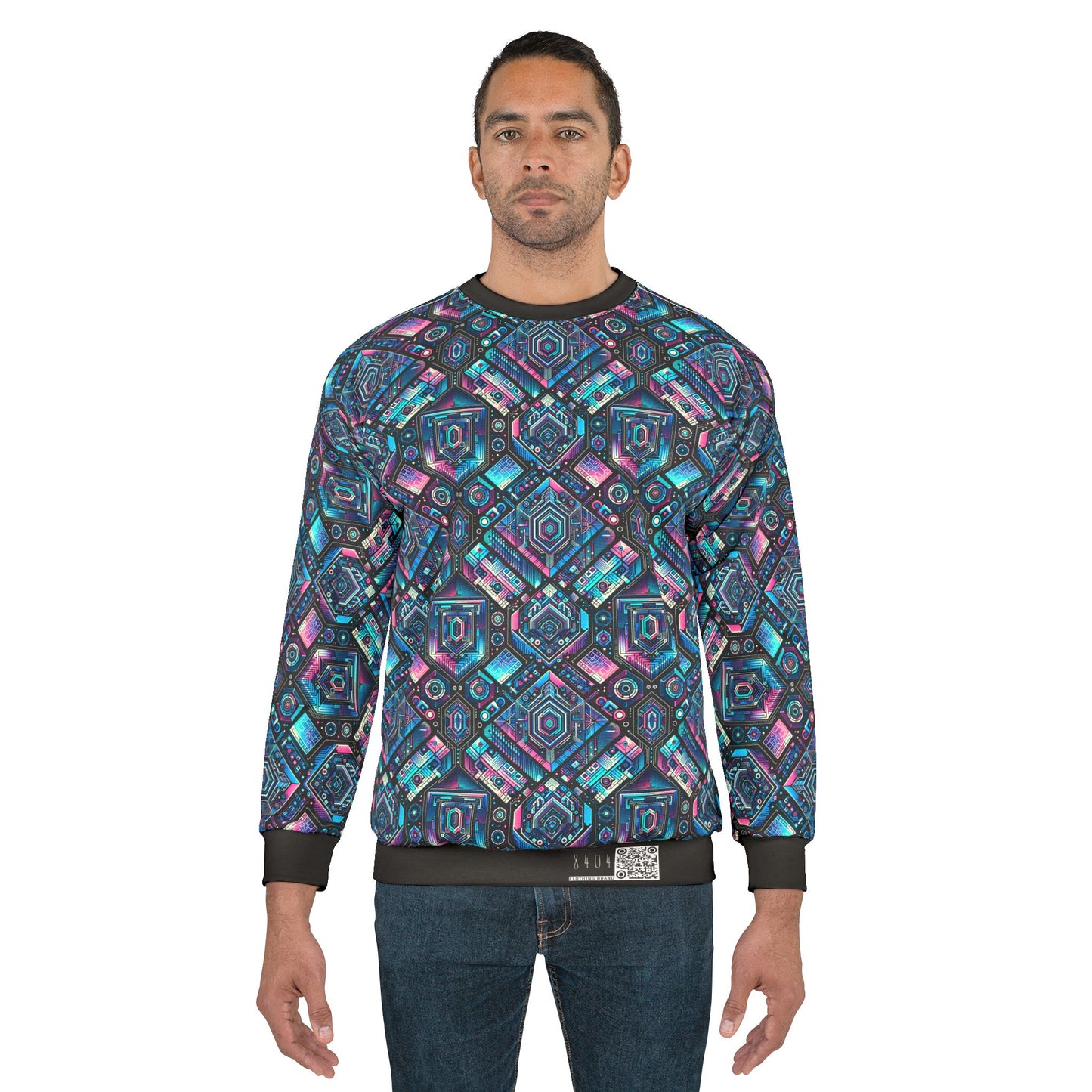 Digital Dreamland Futuristic Tech Aesthetic Sweatshirt - 8404 Design-46