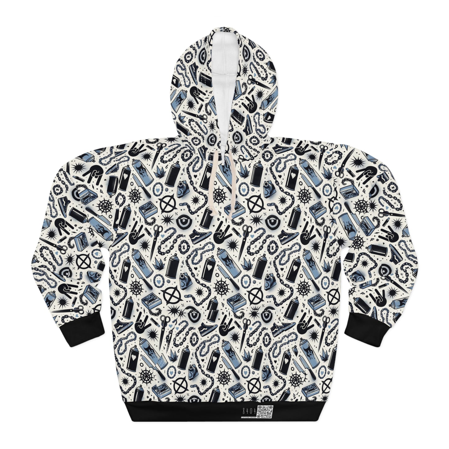Cultural Rebellion Graphics Edgy and Rebellious With a Hint of Nostalgia Pullover Hoodie - 8404 Design-57