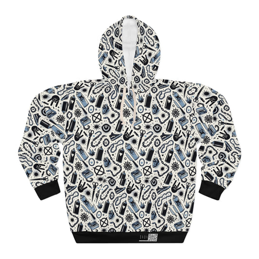Cultural Rebellion Graphics Edgy and Rebellious With a Hint of Nostalgia Pullover Hoodie - 8404 Design-57