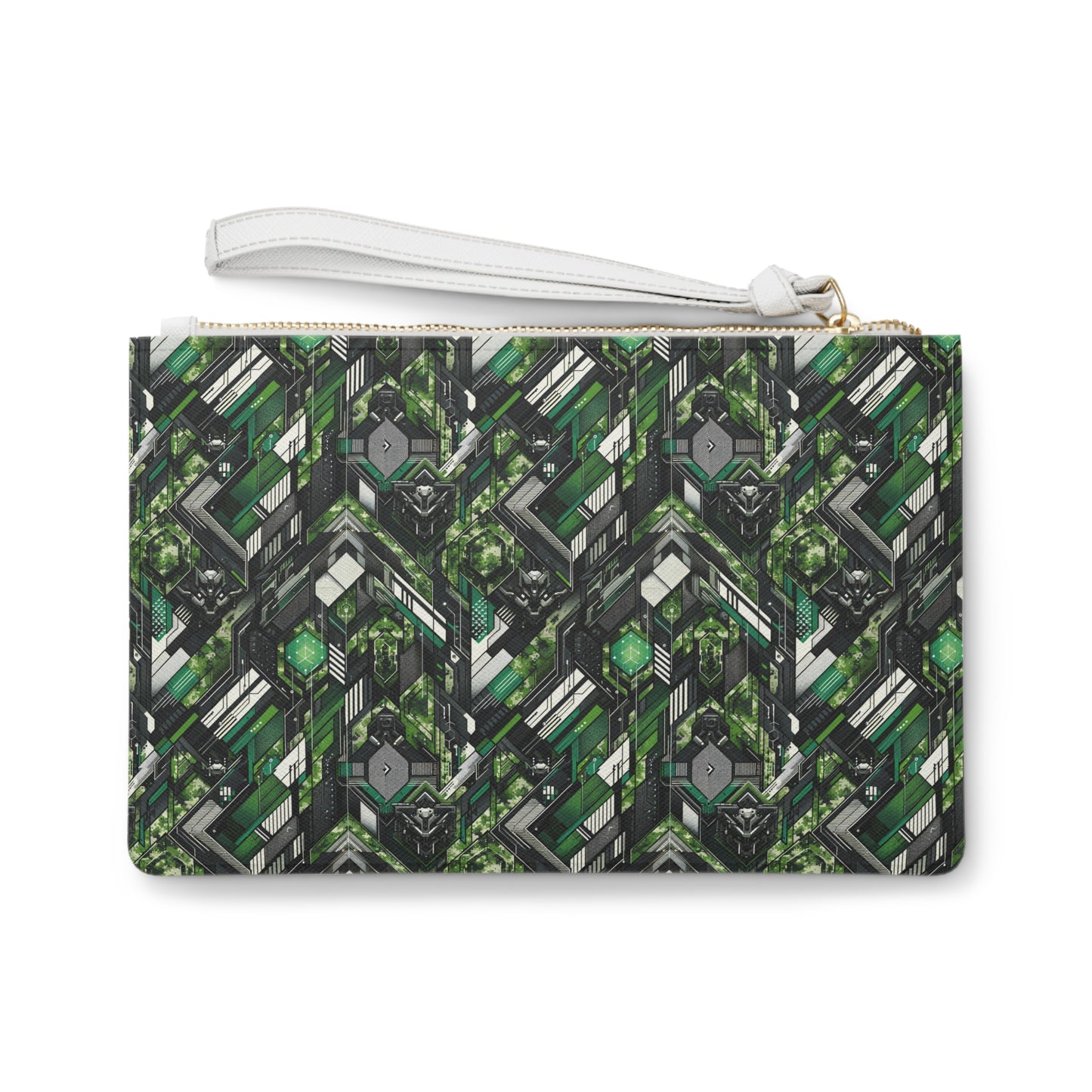 Tech Camo Fusion Tech-Forward Streetwear With a Futuristic Edge Clutch Bag - 8404 Design-58