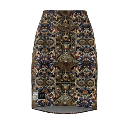 Digital Renaissance Luxurious Streetwear Inspired By Classical Art With a Modern Twist Women's Pencil Skirt - 8404 Design-55