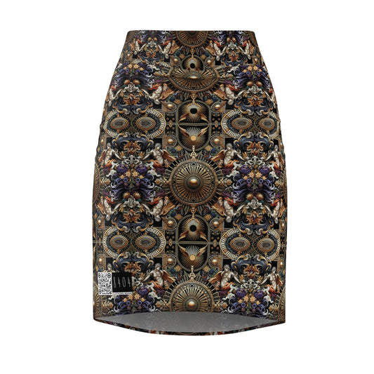 Digital Renaissance Luxurious Streetwear Inspired By Classical Art With a Modern Twist Women's Pencil Skirt - 8404 Design-55