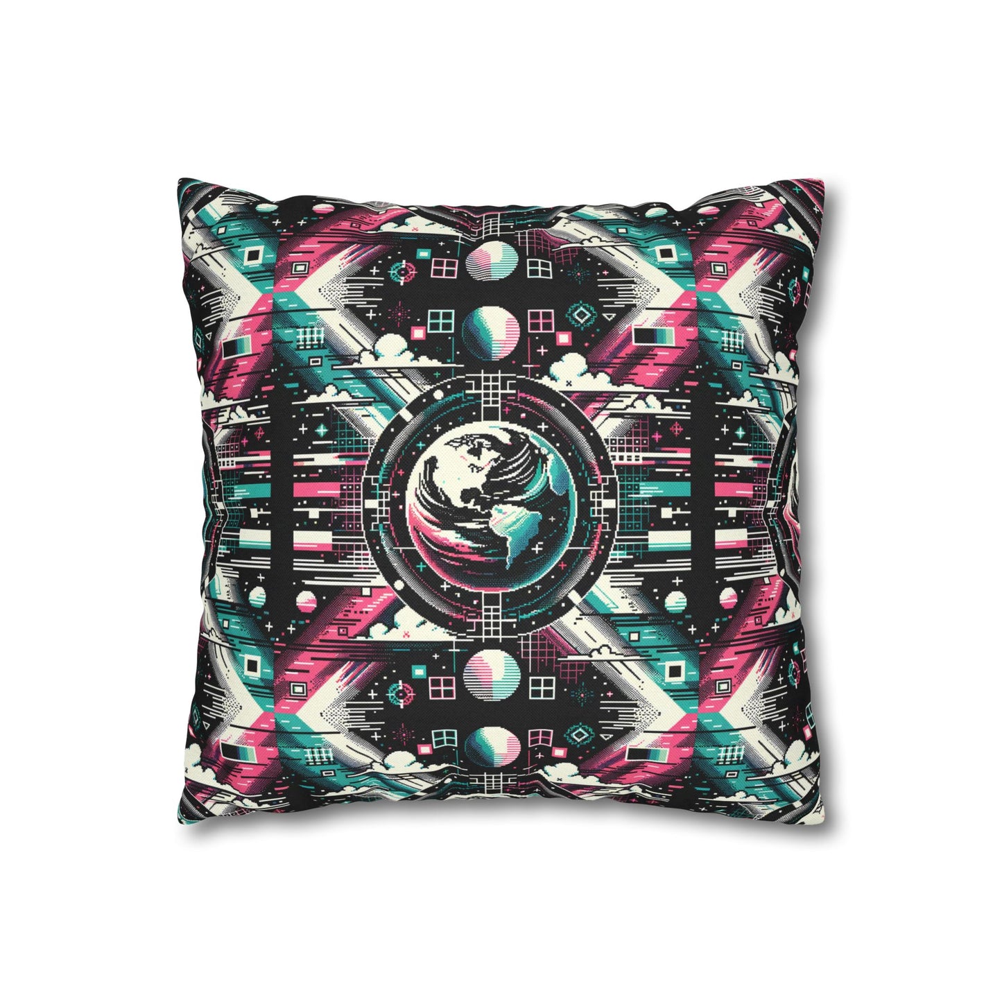 Digital Artistry Digital-native Streetwear Spun Polyester Square Pillowcase - 8404 Design-62