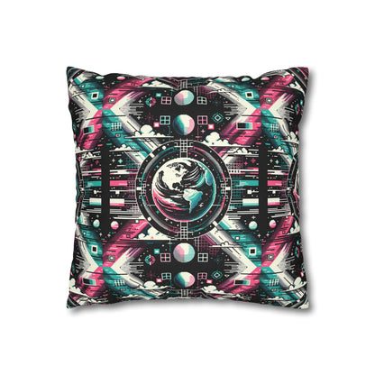 Digital Artistry Digital-native Streetwear Spun Polyester Square Pillowcase - 8404 Design-62