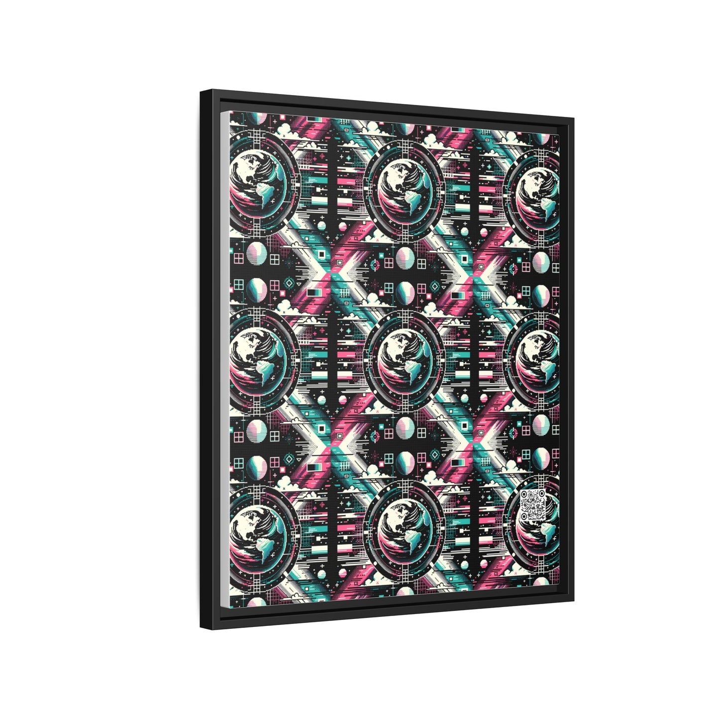 Digital Artistry Digital-native Streetwear Matte Canvas, Framed (multi-color) - 8404 Design-62 B