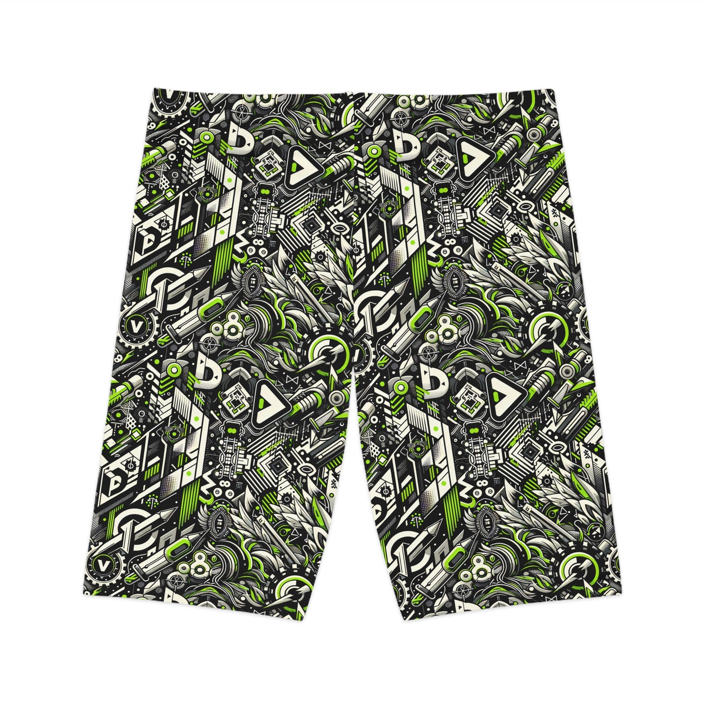 Graffiti Tech Fusion Bold Streetwear Fusion Women's Bike Shorts - 8404 Design-59