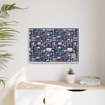 Digital Rebellion Youthful Streetwear with a Rebellious Digital Twist Matte Canvas, Framed (multi-color) - 8404 Design-71 A