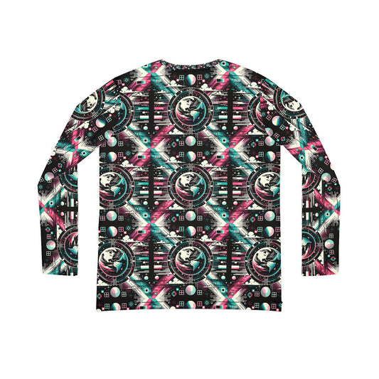 Digital Artistry Digital-native Streetwear Women's Long Sleeve V-neck Shirt - 8404 Design-62