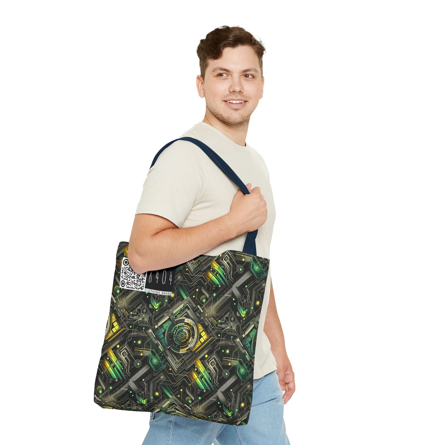 Tech Noir Graphics Tech-Inspired Streetwear Tote Bag - 8404 Design-57