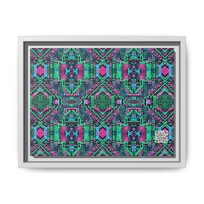 Digital Glitch Vibes Tech-Inspired Streetwear Matte Canvas, Framed (multi-Color) - 8404 Design-71 A