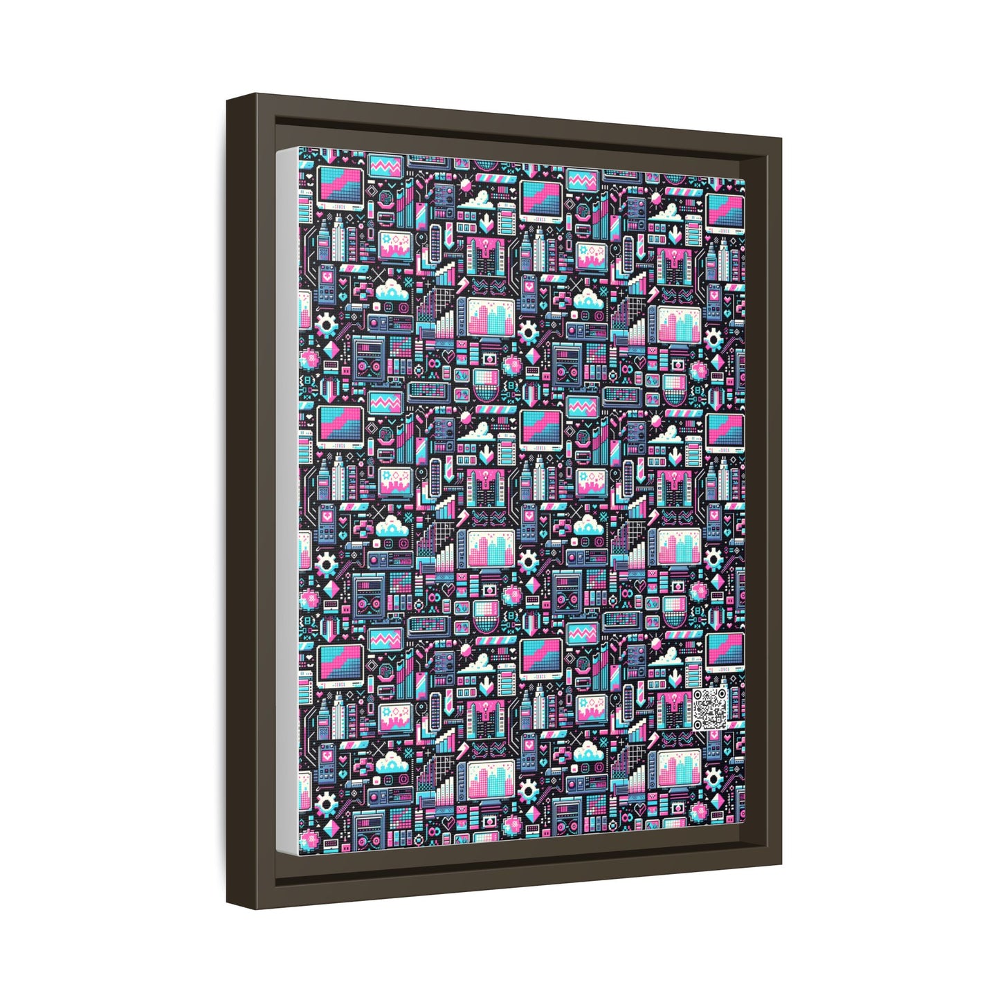 Digital Rebellion Youthful Streetwear with a Rebellious Digital Twist Matte Canvas, Framed (multi-color) - 8404 Design-71 A