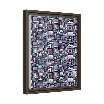 Digital Rebellion Youthful Streetwear with a Rebellious Digital Twist Matte Canvas, Framed (multi-color) - 8404 Design-71 A