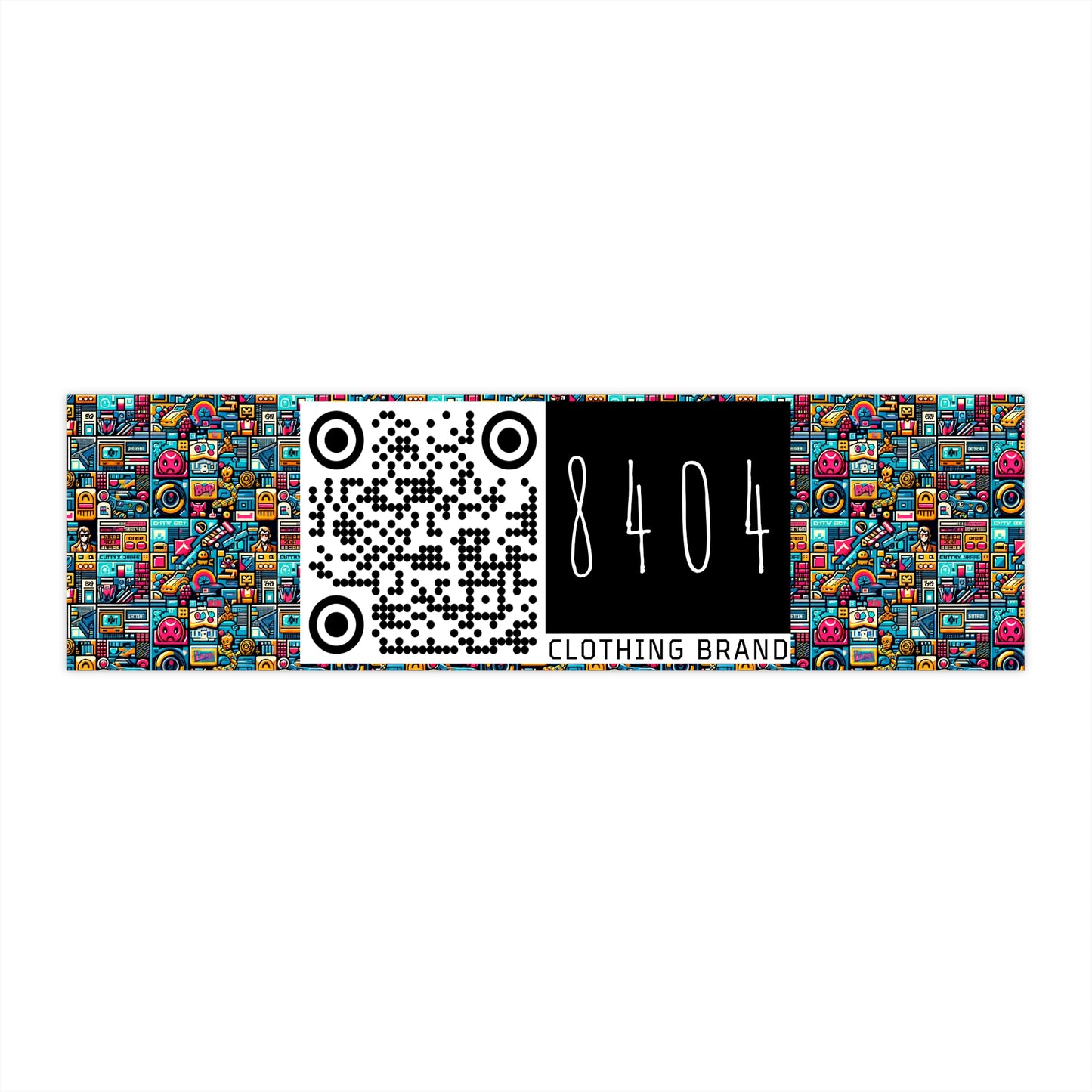 Digital Pop Culture Mashup Maximalist Pop Bumper Sticker - 8404 Design-47
