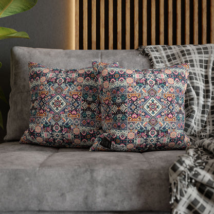 Spun Polyester Square Pillowcase - 8404 Design-02