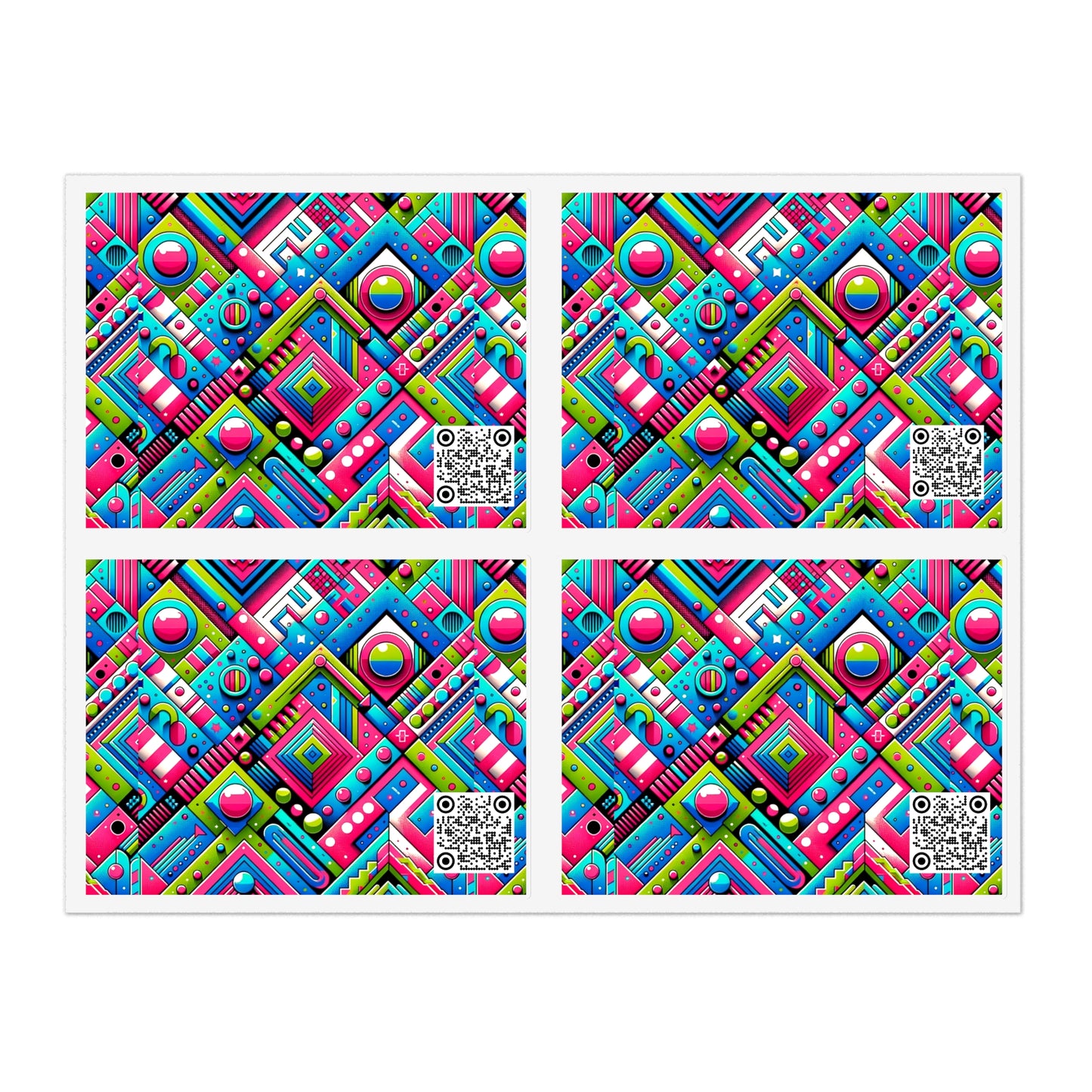 Neon Street Pop Vibrant and Eye-catching Sticker Sheet - 8404 Design-63