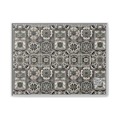 Cyber Garden Party Tech Garden Extravaganza Matte Canvas, Framed (multi-Color) - 8404 Design-45 A