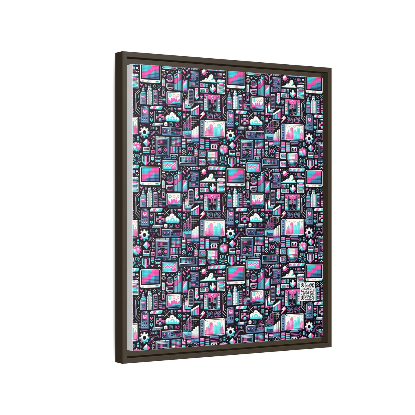 Digital Rebellion Youthful Streetwear with a Rebellious Digital Twist Matte Canvas, Framed (multi-color) - 8404 Design-71 B