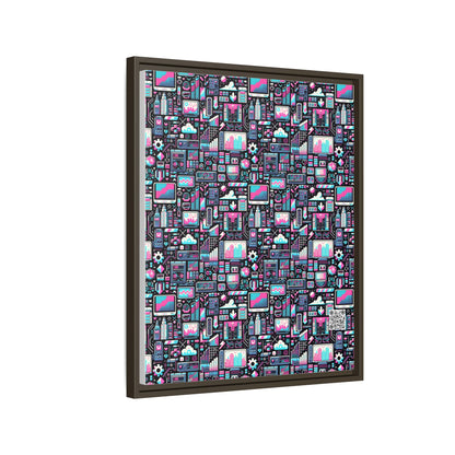 Digital Rebellion Youthful Streetwear with a Rebellious Digital Twist Matte Canvas, Framed (multi-color) - 8404 Design-71 B
