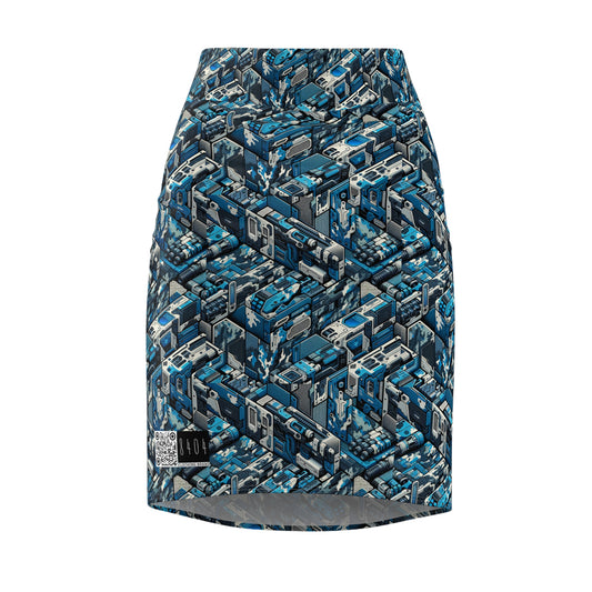 Tech Urban Camo Tech-Forward Streetwear With a Futuristic Military Edge Women's Pencil Skirt - 8404 Design-51