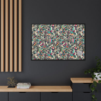 Digital Street Art Urban Street Style Matte Canvas, Framed (multi-color) - 8404 Design-74 A