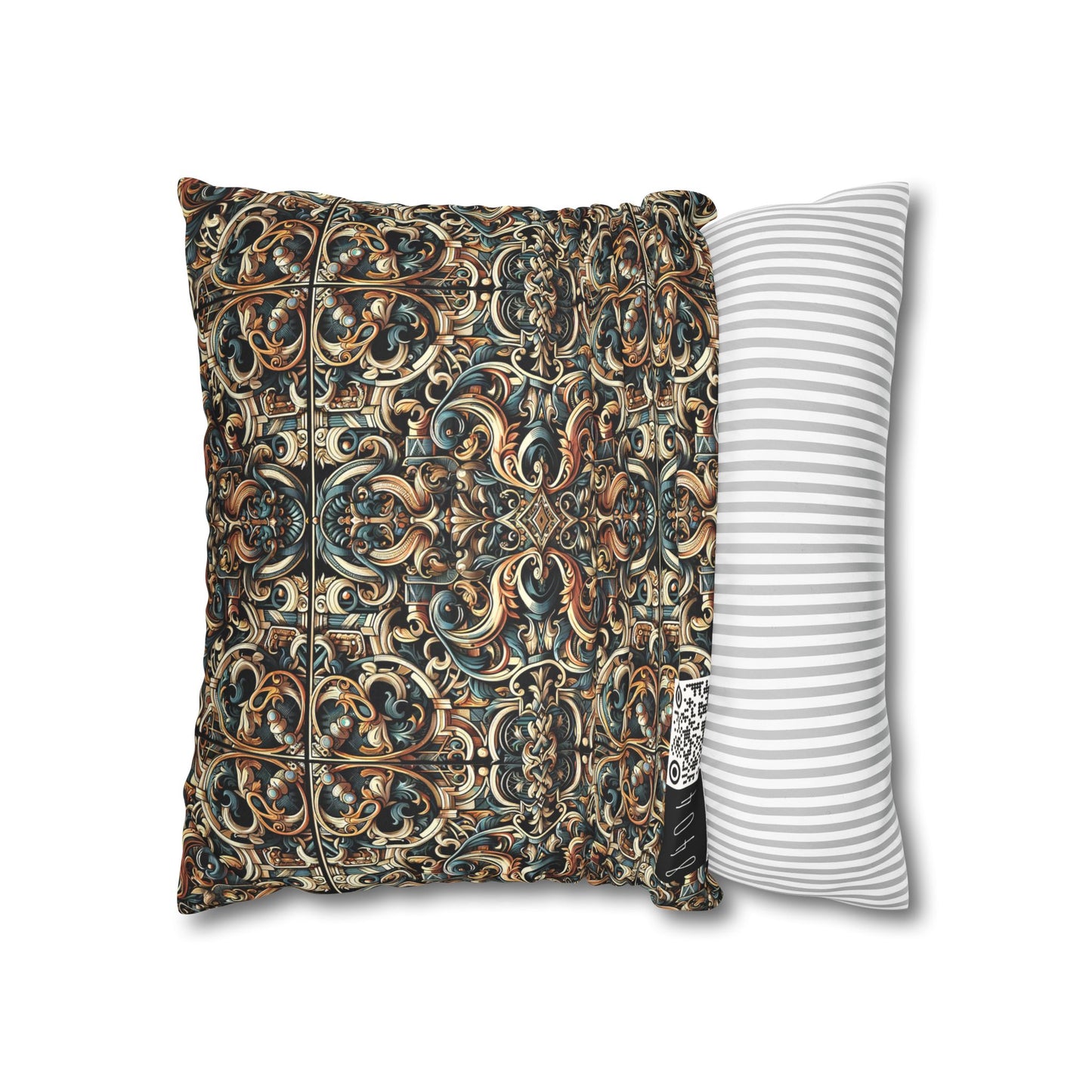 Urban Renaissance Historical Fusion With Street Edge Faux Suede Square Pillowcase - 8404 Design-59