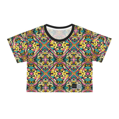 Neon Pop Art Revival Pop Culture Retro Crop Tee - 8404 Design-59