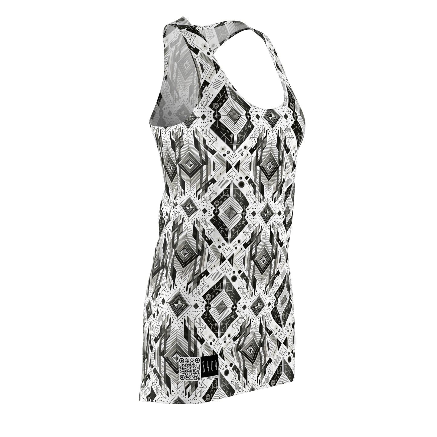 Digital Minimalism Minimalist Tech Women's Cut & Sew Racerback Dress - 8404 Design-51