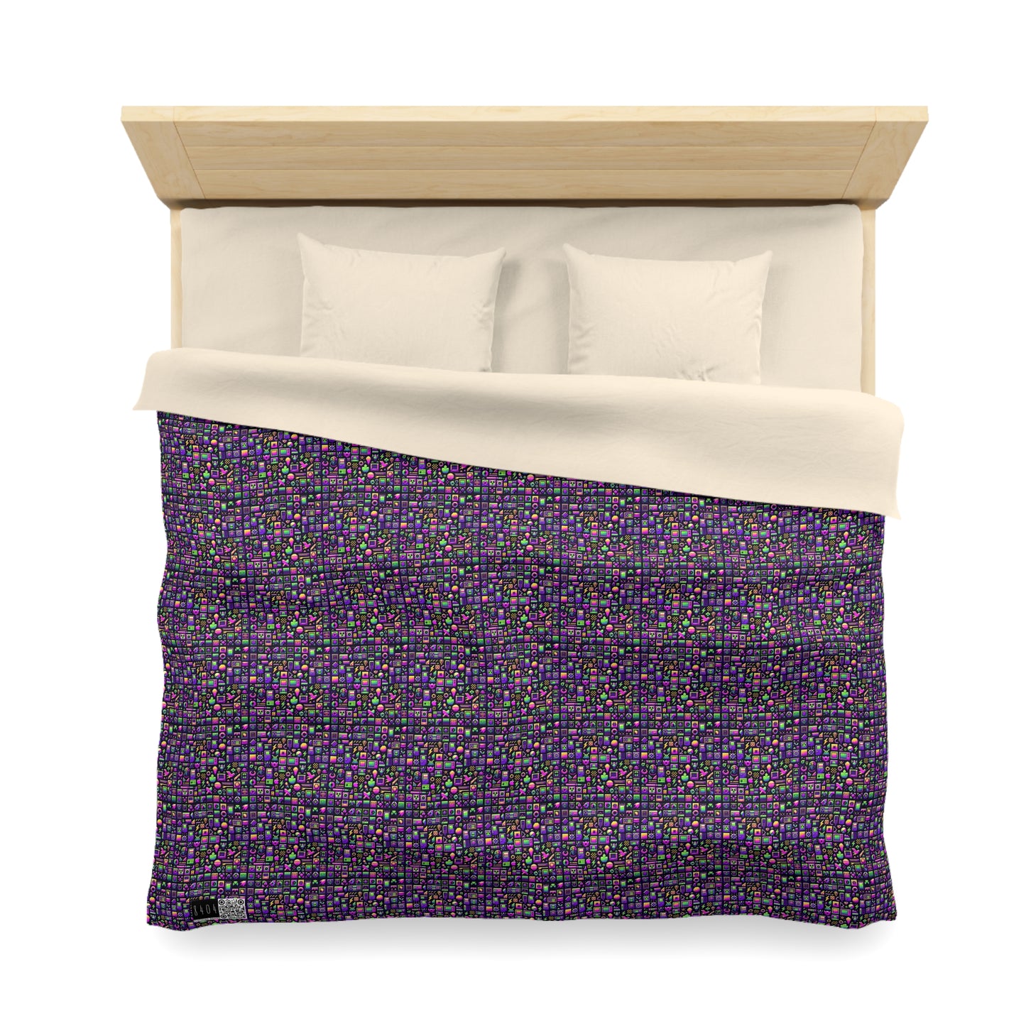 Digital Nostalgia Remix Modern Vintage Fusion Microfiber Duvet Cover - 8404 Design-49