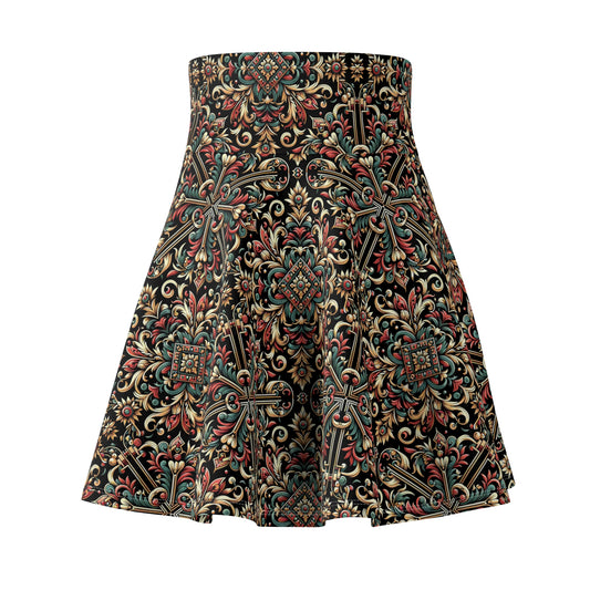 Streetwear Renaissance Artistic Clash of Old and New Women's Skater Skirt - 8404 Design-46