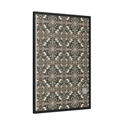Cyber Garden Party Tech Garden Extravaganza Matte Canvas, Framed (multi-Color) - 8404 Design-66 A