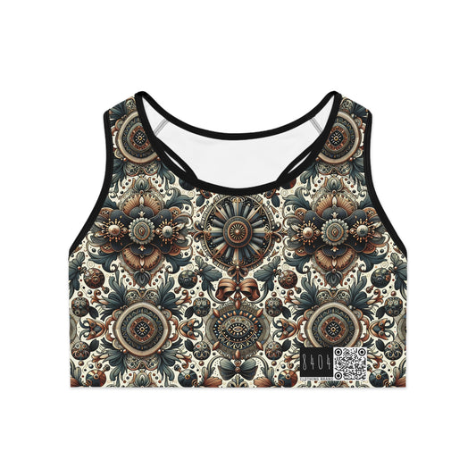 Neo-Dandyism Modern Dandy Streetwear Sports Bra - 8404 Design-51