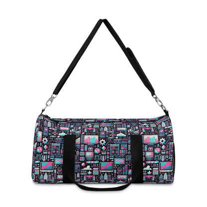 Digital Rebellion Youthful Streetwear with a Rebellious Digital Twist Duffel Bag - 8404 Design-71
