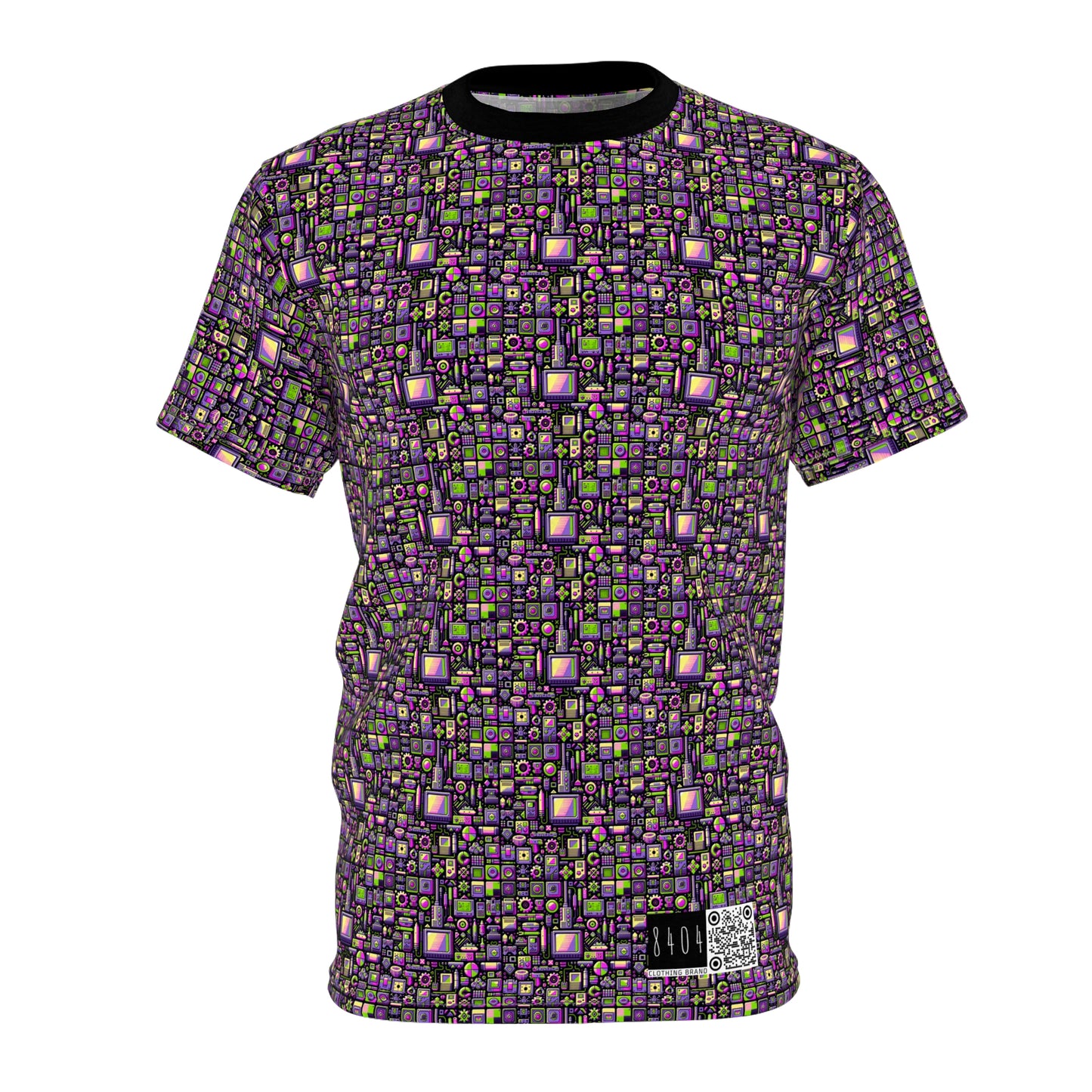 Digital Nostalgia Remix Modern Vintage Fusion Unisex Cut & Sew Tee - 8404 Design-67