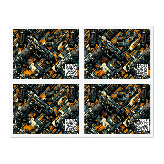 Digital Punk Futuristic Grunge Sticker Sheets - 8404 Design-47